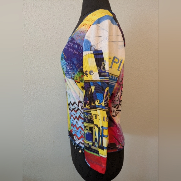 Amour Love Y2K Beaded Euro Style Blouse - Picture 5 of 13